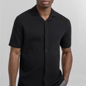 Steel & Jelly Men's Black Cotton Short Sleeve Button Up Shirt Size Large.